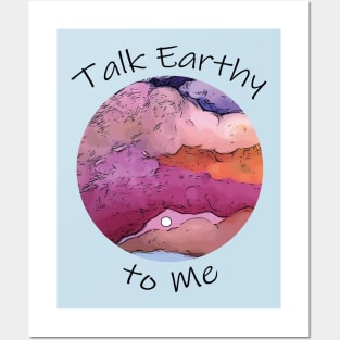 Talk Earthy- Moon and Clouds Posters and Art